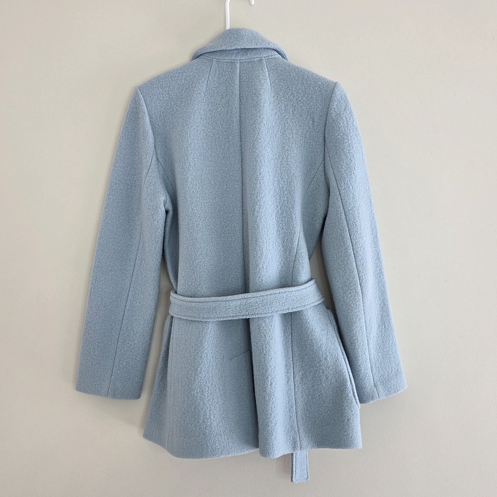 J. Crew Light Blue Wool Belted Blazer Coat - Picture 6 of 8